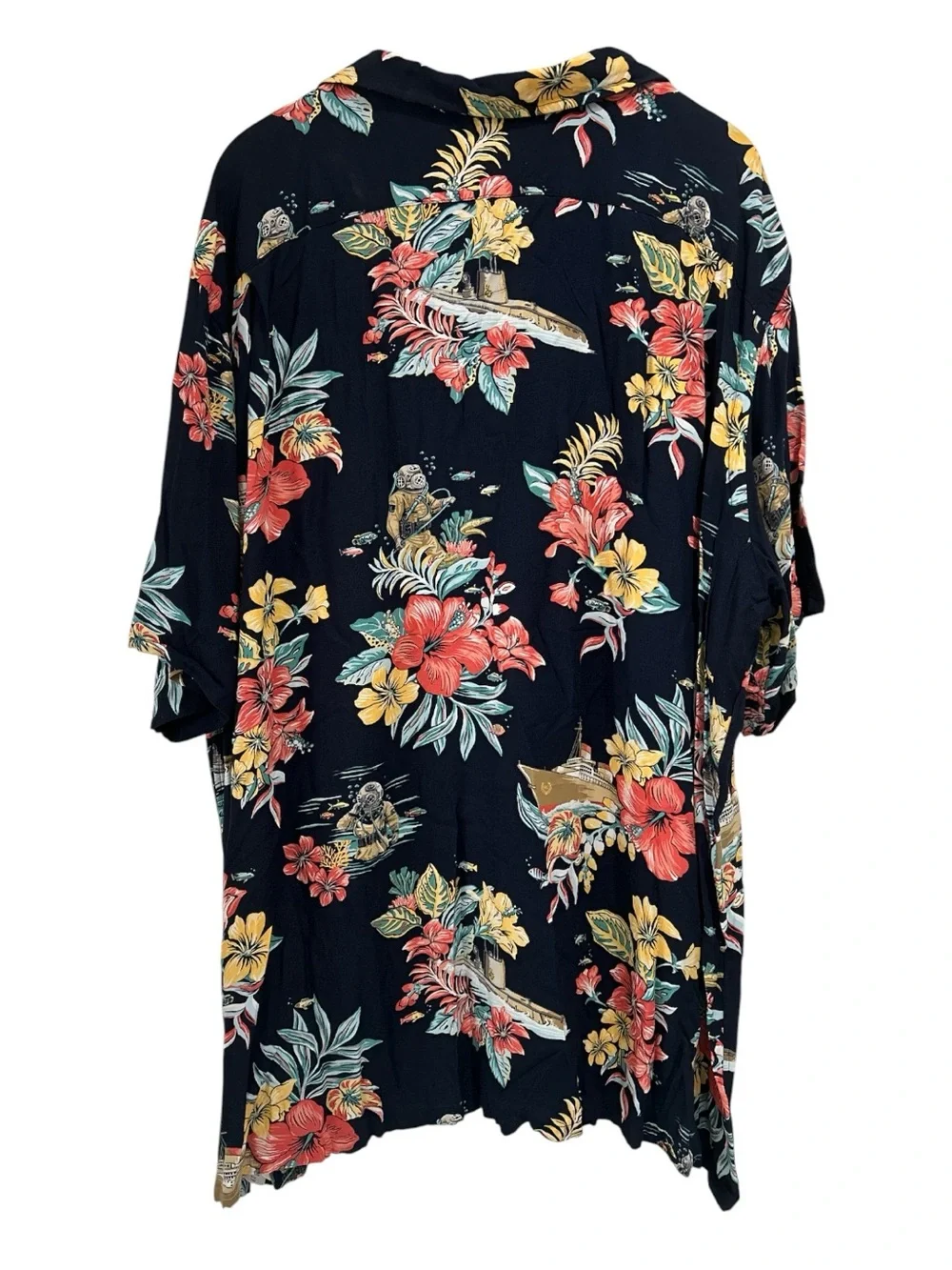 Polo Ralph Lauren Hawaiian Camp Shirt Tropical Floral Ocean Liner - Size 3XB